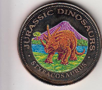 Beschrijving: 1.000 Francs STYRACOSAURUS  Coloured